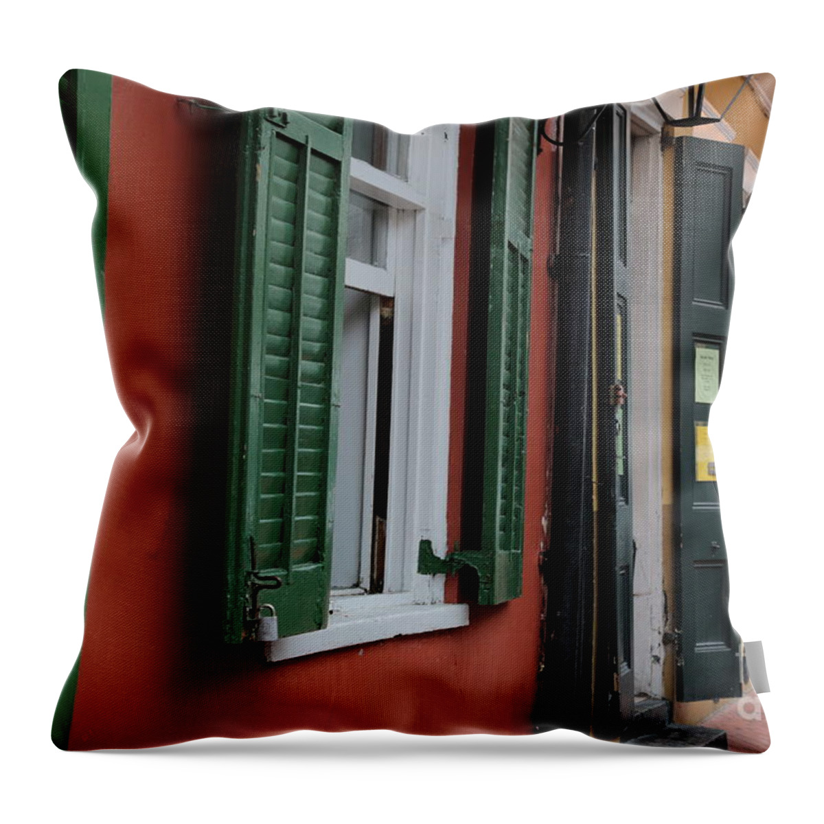 New Orleans Throw Pillow featuring the photograph New Orleans Doors by Carol Groenen