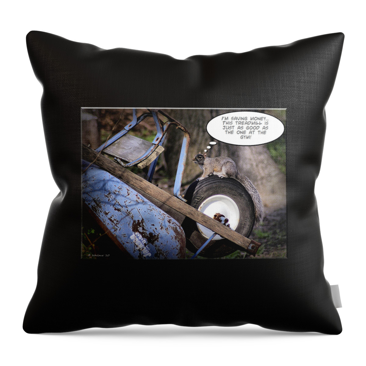 2d Throw Pillow featuring the photograph New Year Resolutions - Exercise and Save Money by Brian Wallace