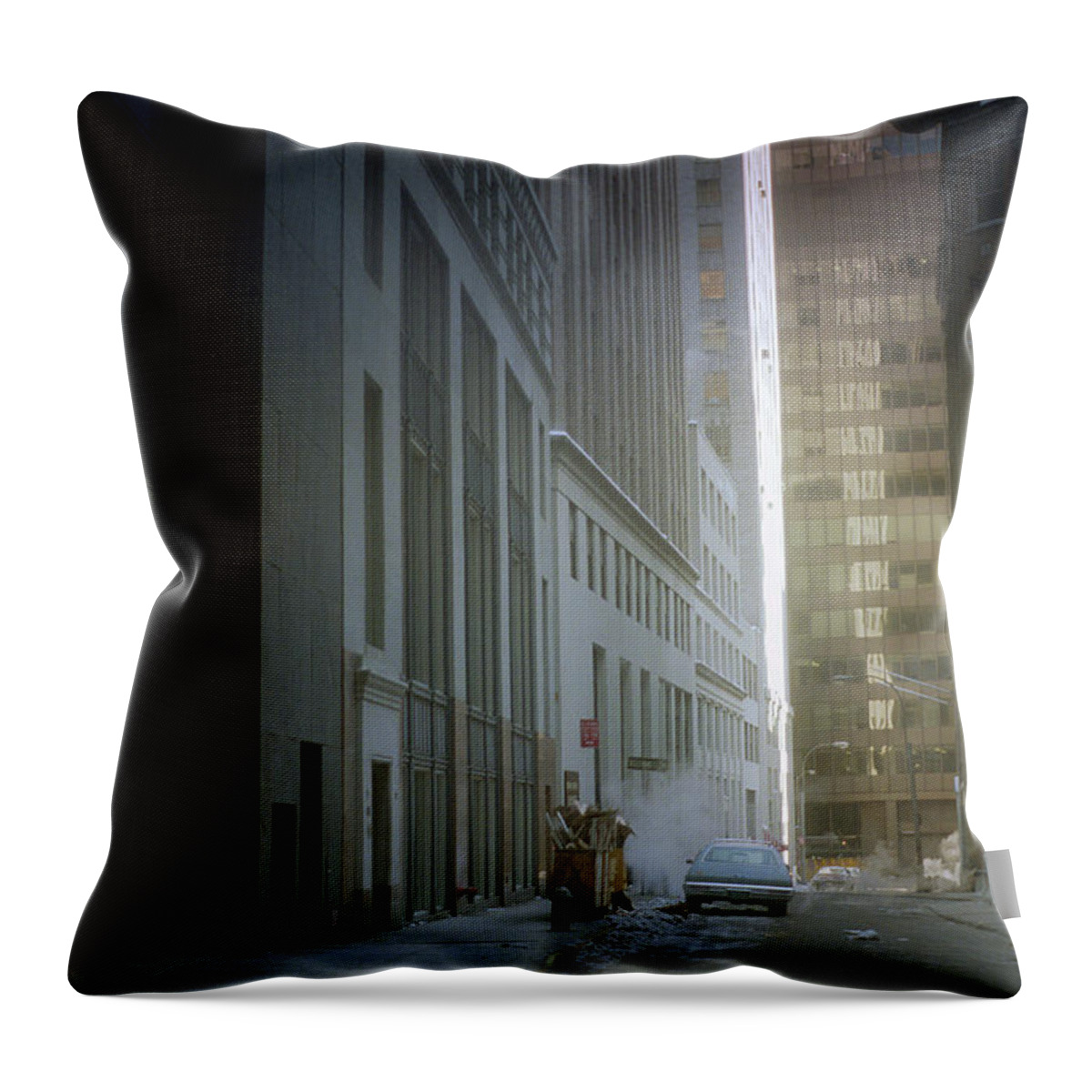America Throw Pillow featuring the photograph New York City 1982 Color Series - #3 by Frank Romeo