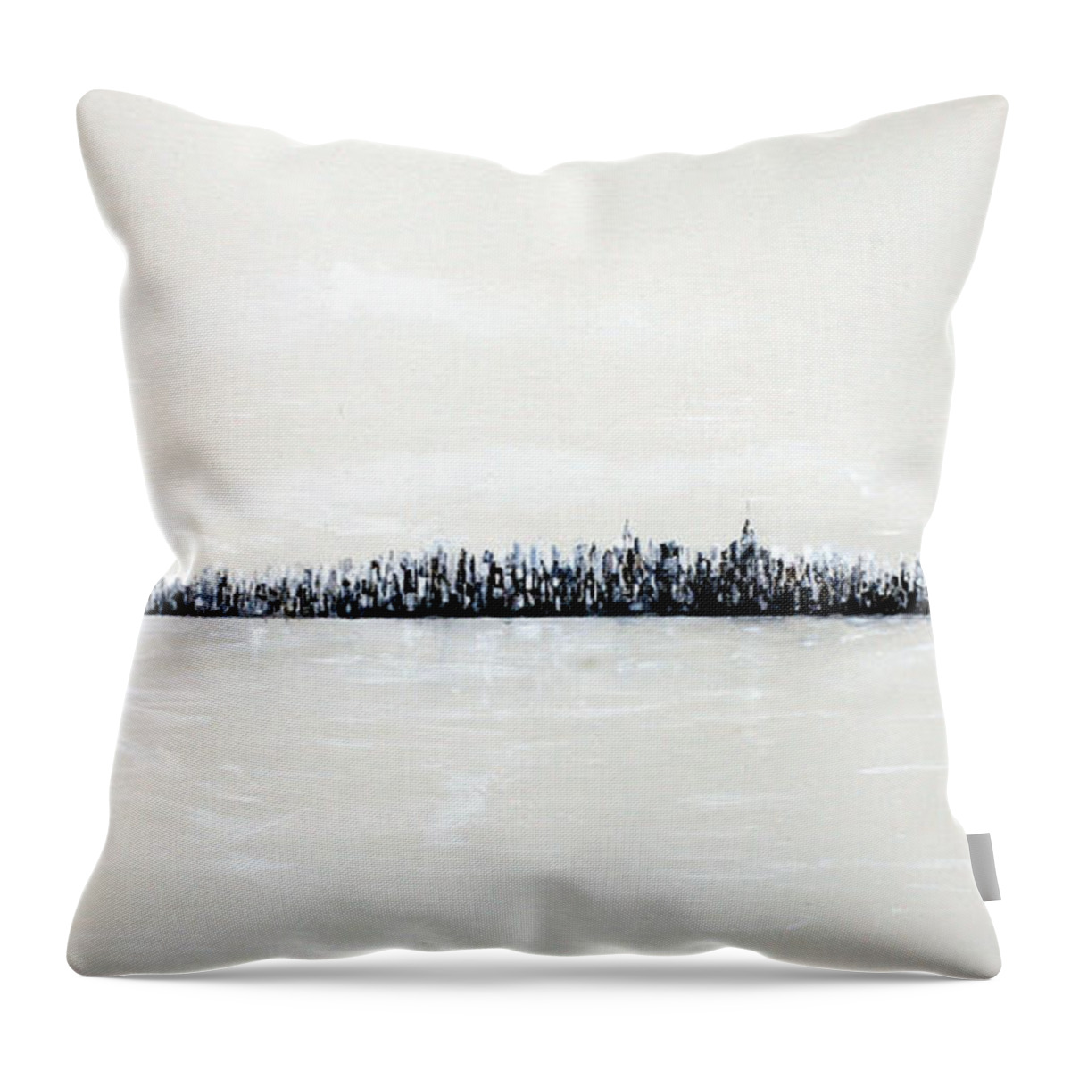 Prints Throw Pillow featuring the painting New York City Skyline 48 by Jack Diamond