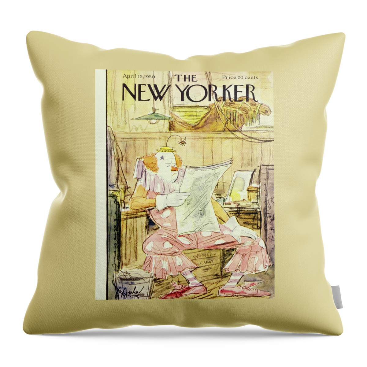 New  Yorker April 15 1950 Throw Pillow