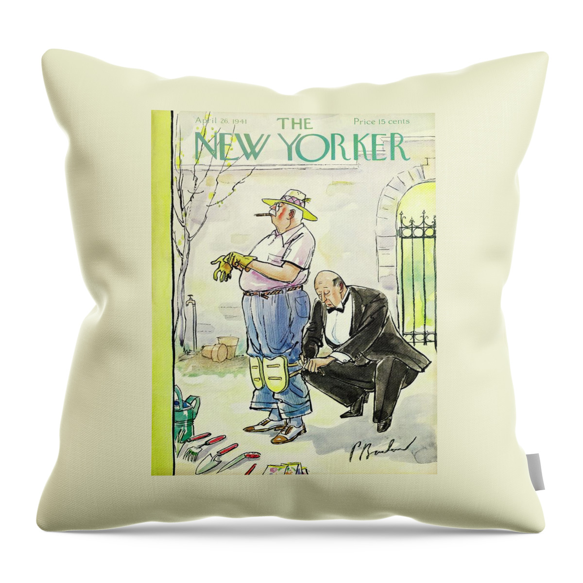 New Yorker April 26 1941 Throw Pillow