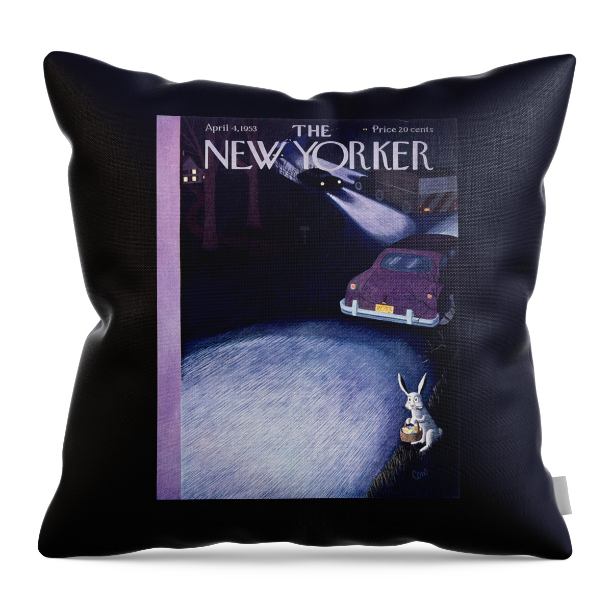 New Yorker April 4 1953 Throw Pillow