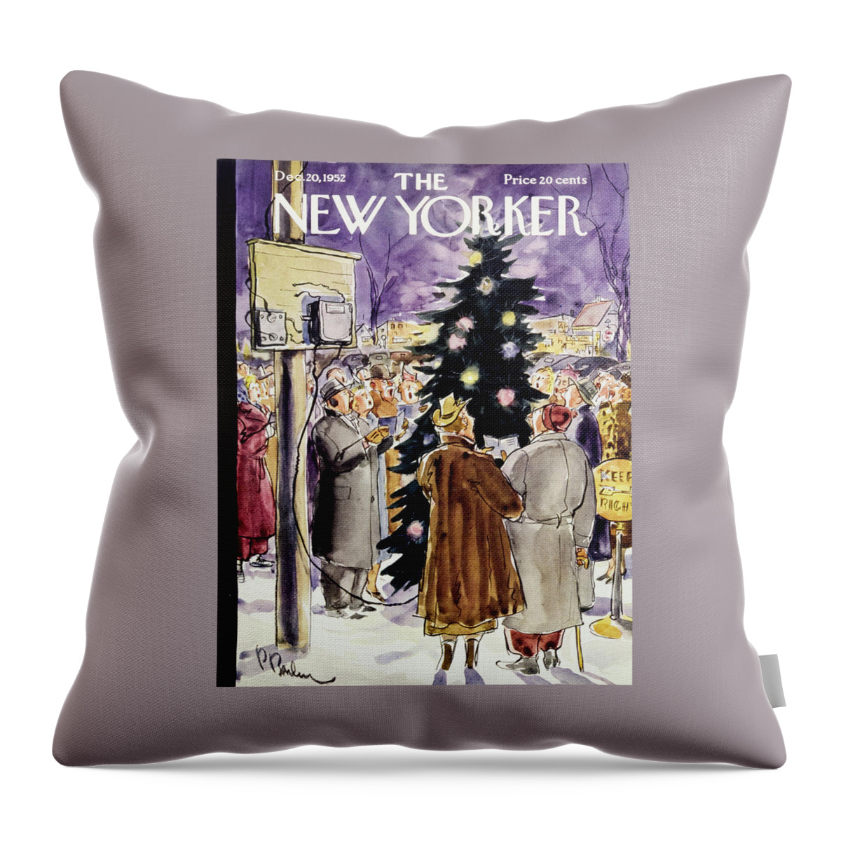 New Yorker December 20 1952 Throw Pillow