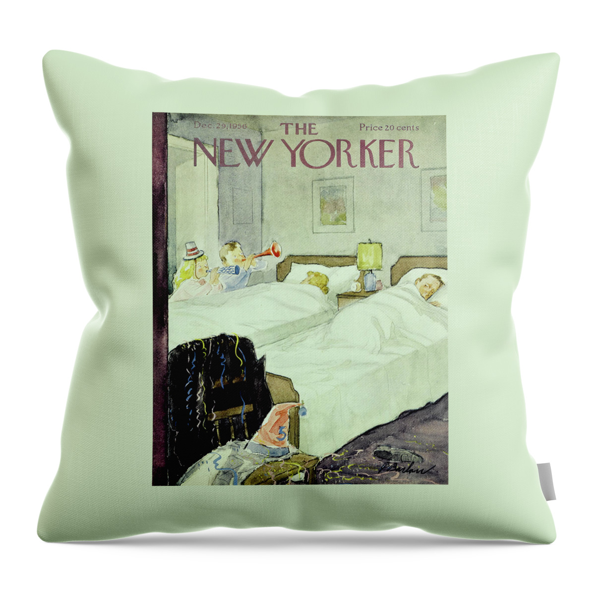 New Yorker December 29 1956 Throw Pillow