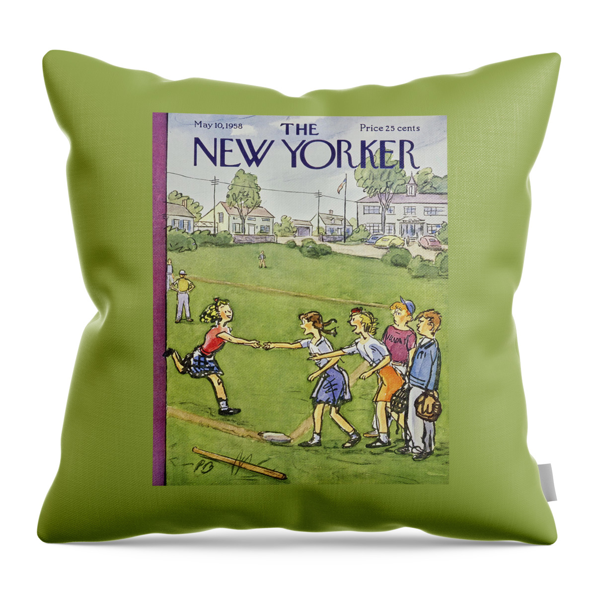 New Yorker May 10 1958 Throw Pillow