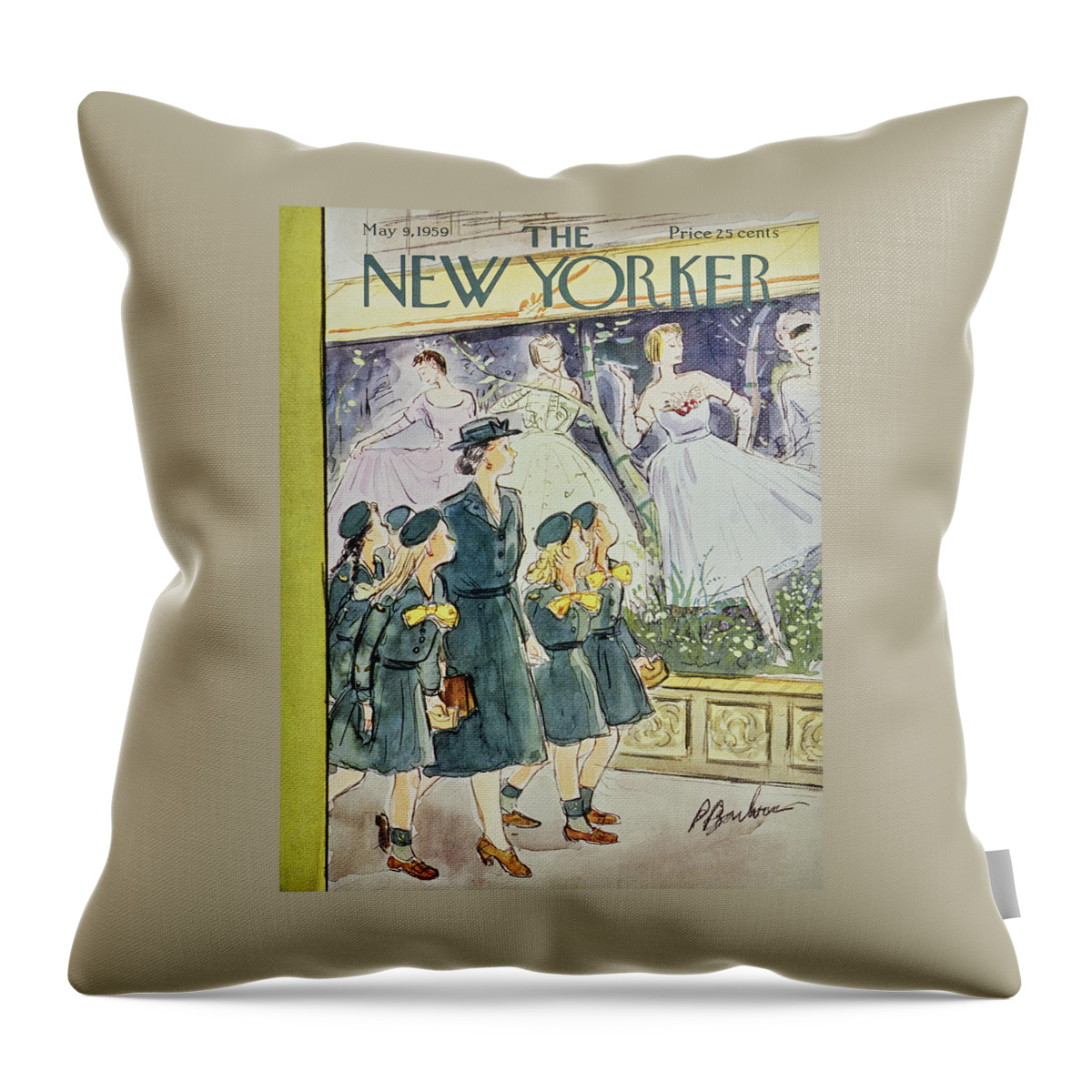 New Yorker May 9 1959 Throw Pillow