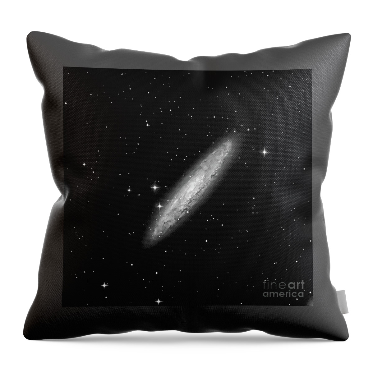 Ngc253 The Sculptor Galaxy Throw Pillow featuring the photograph NGC253 The Sculptor Galaxy by Jim DeLillo