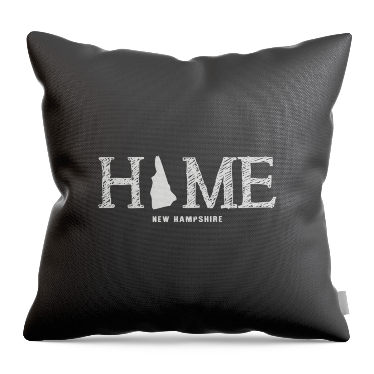 New Hampshire Throw Pillow featuring the mixed media NH Home by Nancy Ingersoll