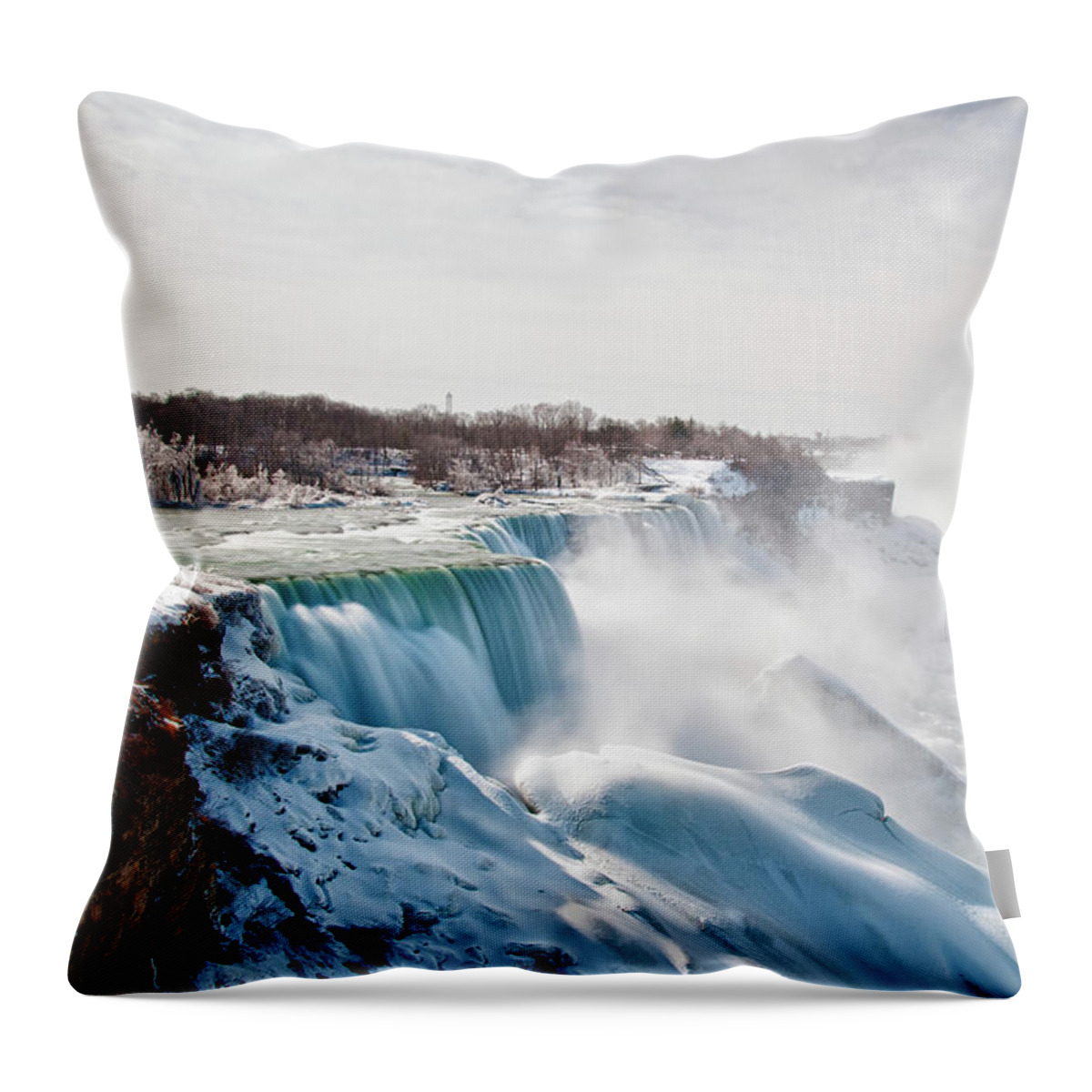 Niagara Falls Throw Pillow featuring the photograph Niagara Falls 4589 by Guy Whiteley