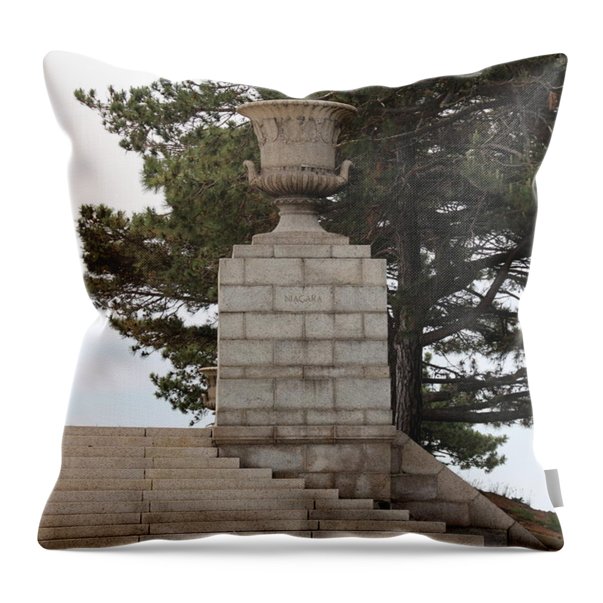 Niagara Throw Pillow featuring the photograph Niagara on the Perry Monument by Michiale Schneider