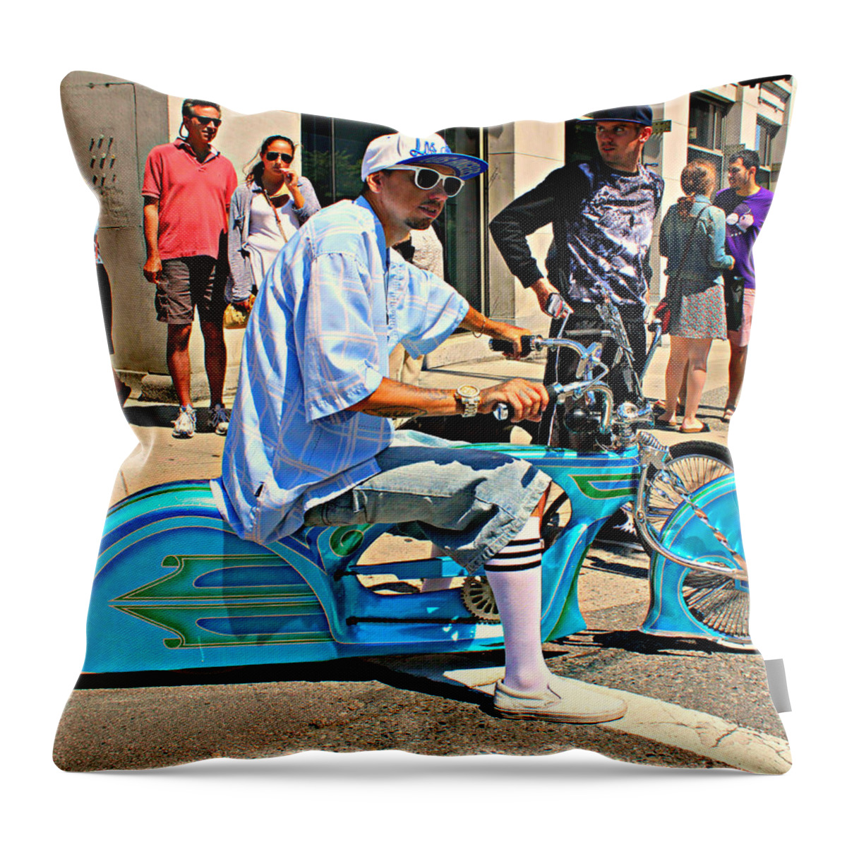 Bicycle Throw Pillow featuring the photograph Nice Bike by Steve Natale
