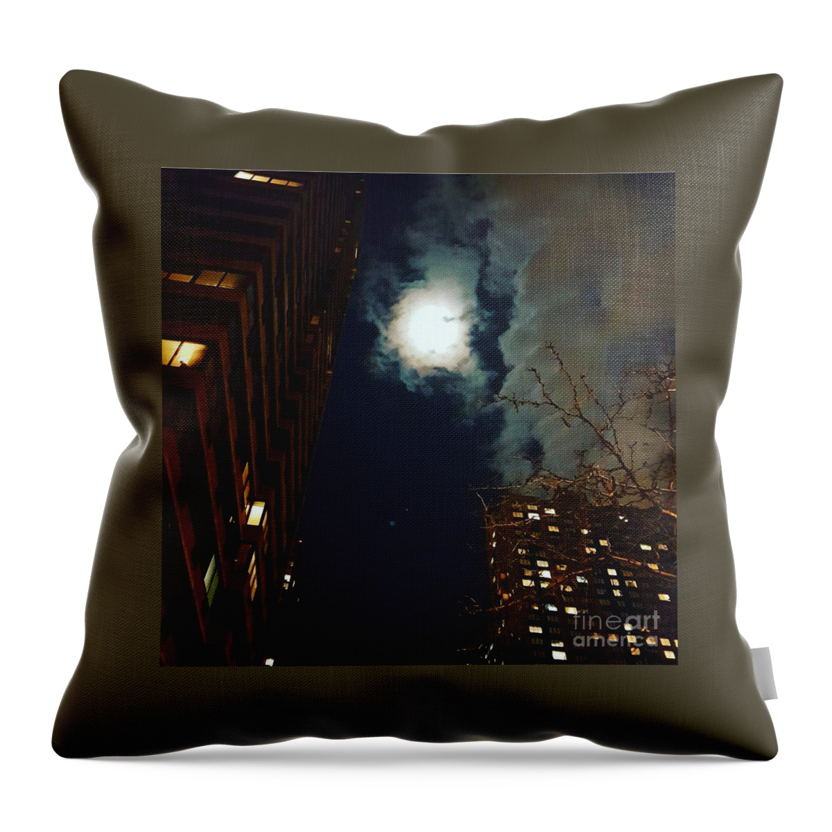 Cityscape Throw Pillow featuring the photograph Night by Brianna Kelly