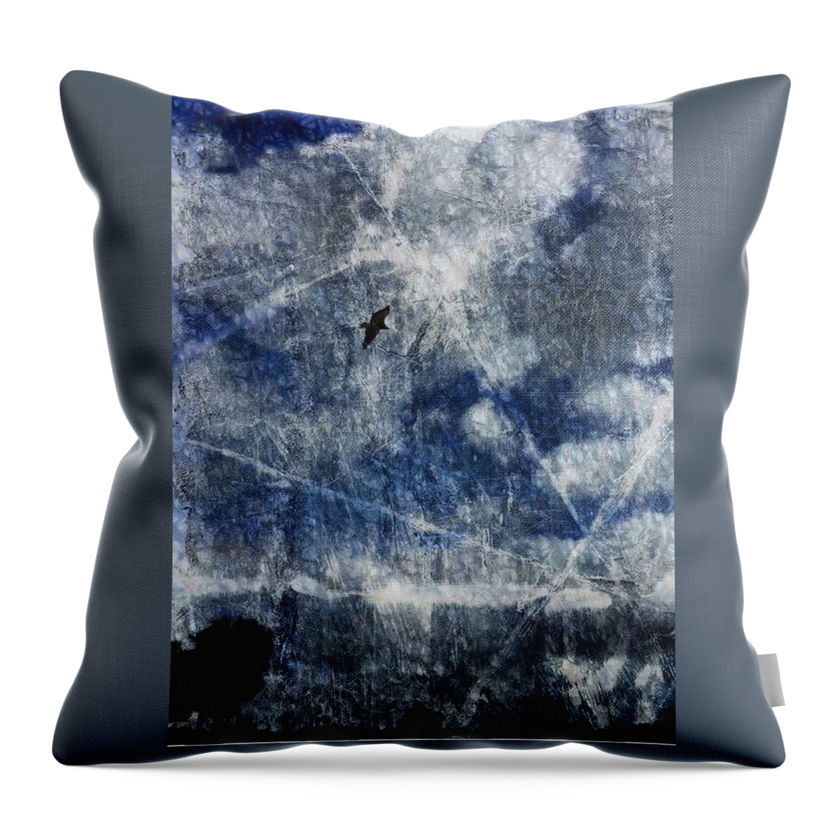 Sky Throw Pillow featuring the digital art Night Flight by Lessandra Grimley