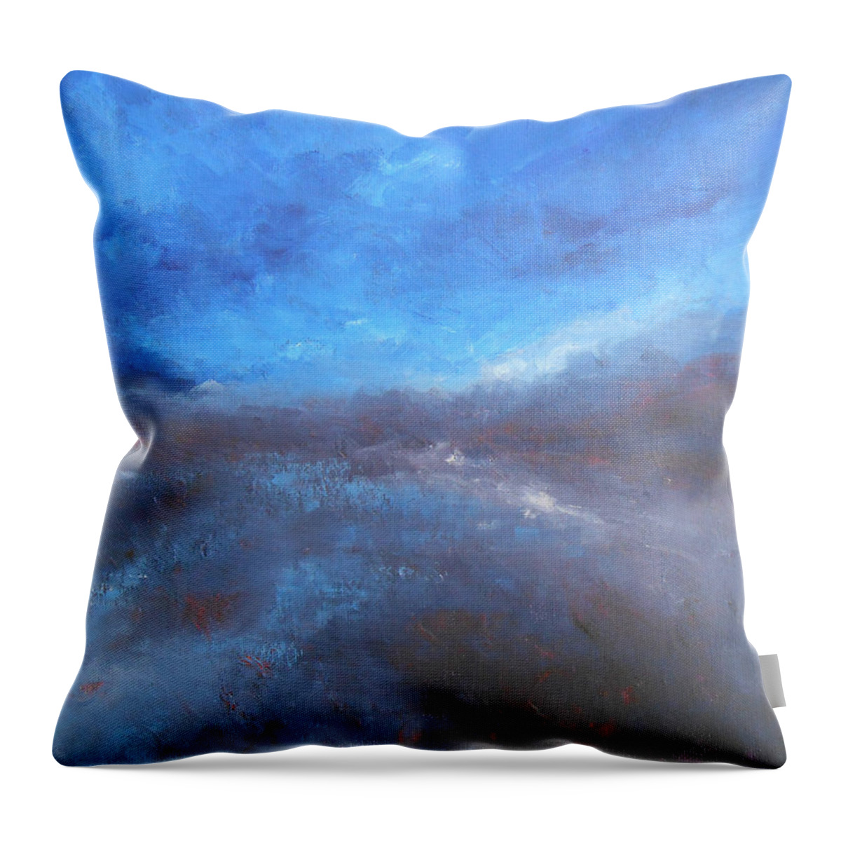 Abstract Throw Pillow featuring the painting Night Sky by Jane See