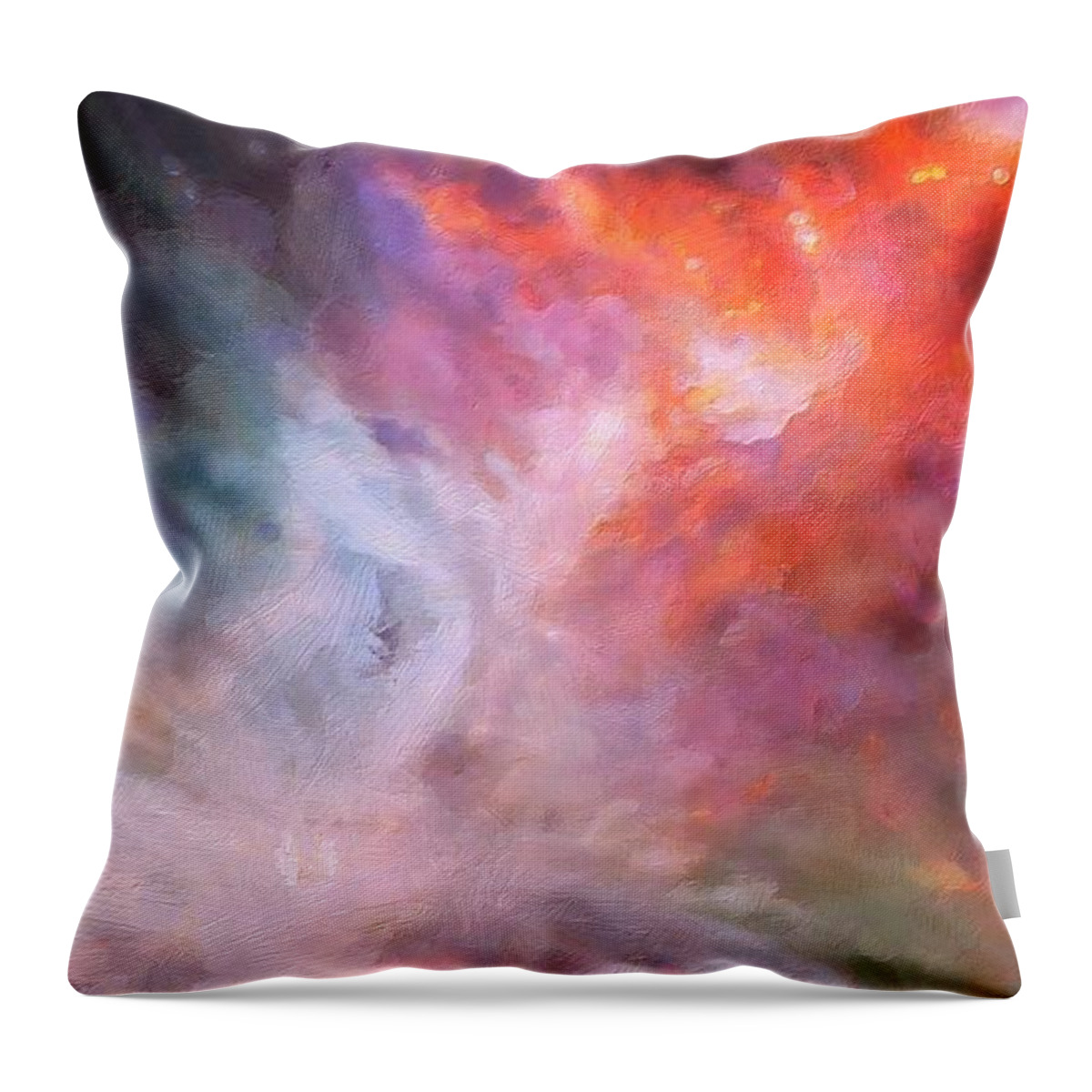 Night Throw Pillow featuring the painting Night Sky by Lelia DeMello
