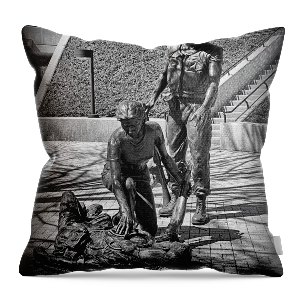 Paul Ward Throw Pillow featuring the photograph NJ Vietnam Veterans Memorial by Paul Ward