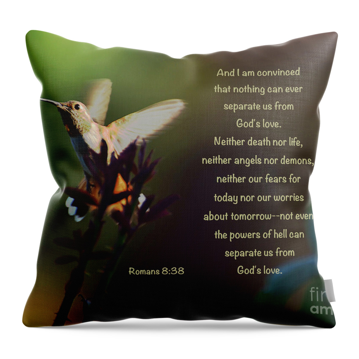 Catholic Throw Pillow featuring the photograph No Fear by Debby Pueschel