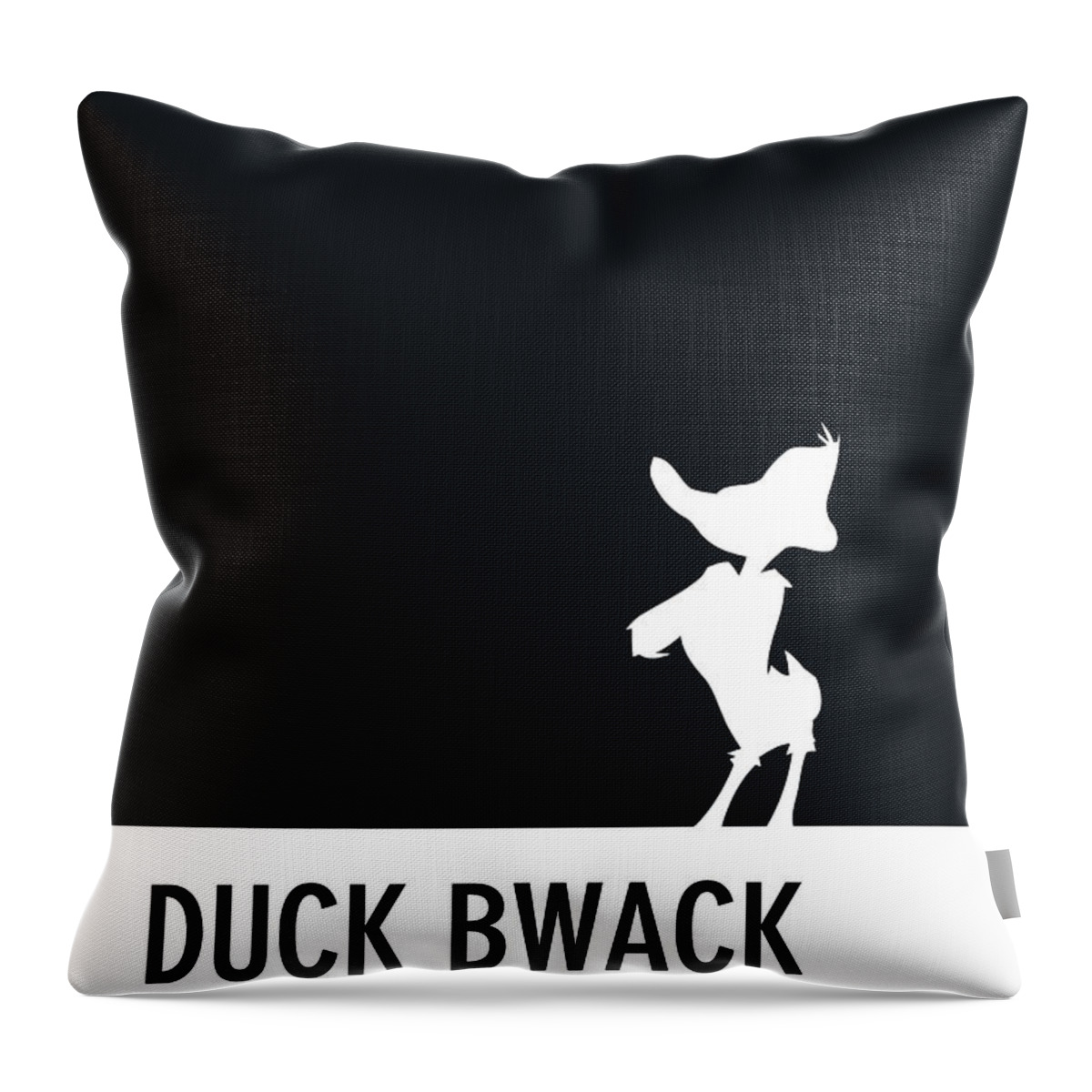 Brain Throw Pillow featuring the digital art No03 My Minimal Color Code poster Daffy Duck by Chungkong Art