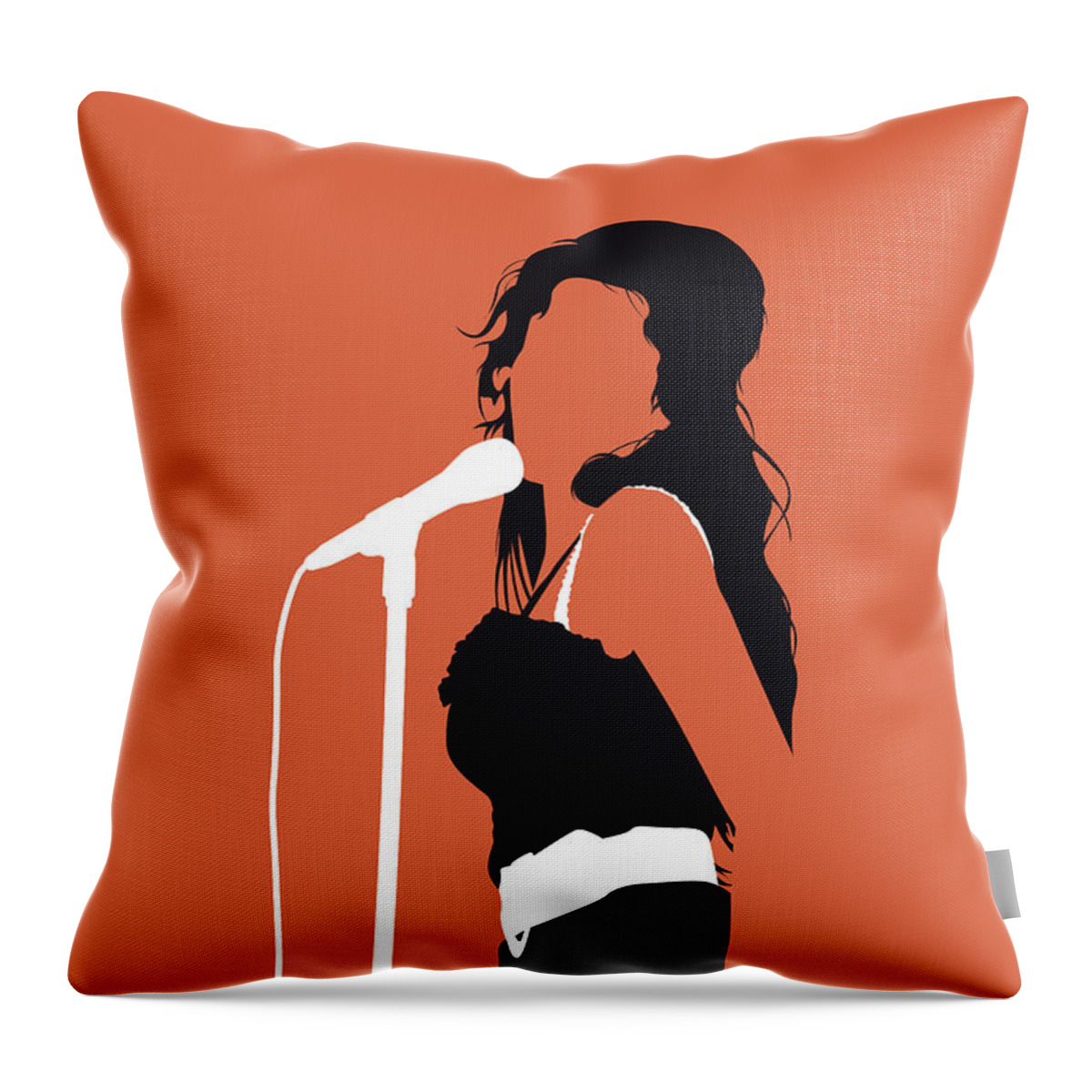 Amy Throw Pillow featuring the digital art No133 MY AMY WINEHOUSE Minimal Music poster by Chungkong Art
