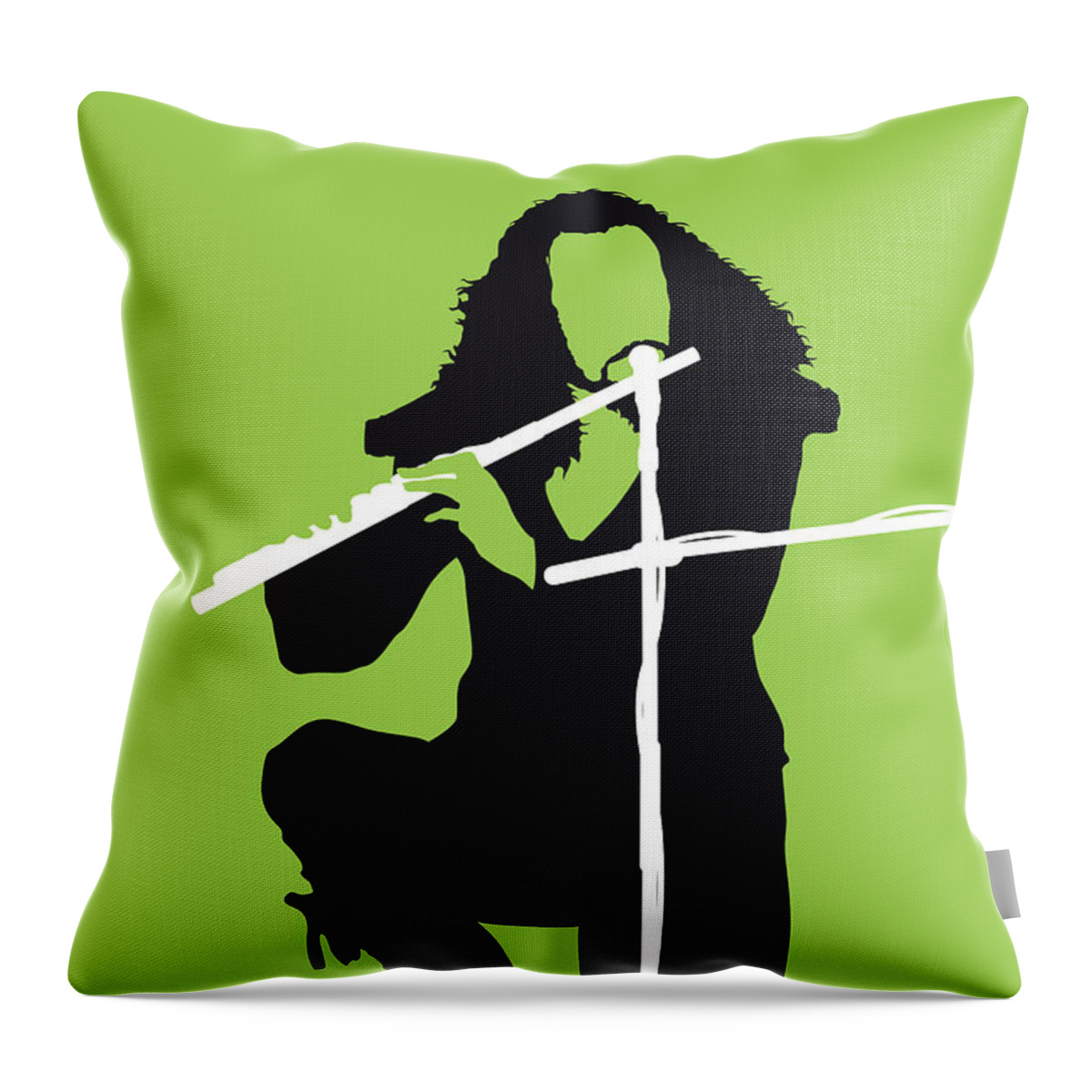 Jethro Throw Pillow featuring the digital art No146 MY IAN ANDERSON Minimal Music poster by Chungkong Art
