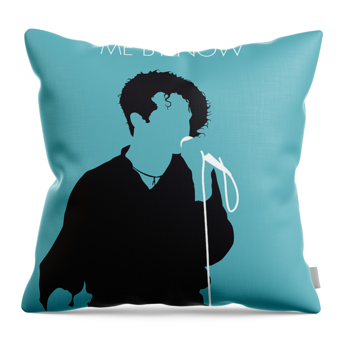Simply Throw Pillow featuring the digital art No165 MY SIMPLY RED Minimal Music poster by Chungkong Art