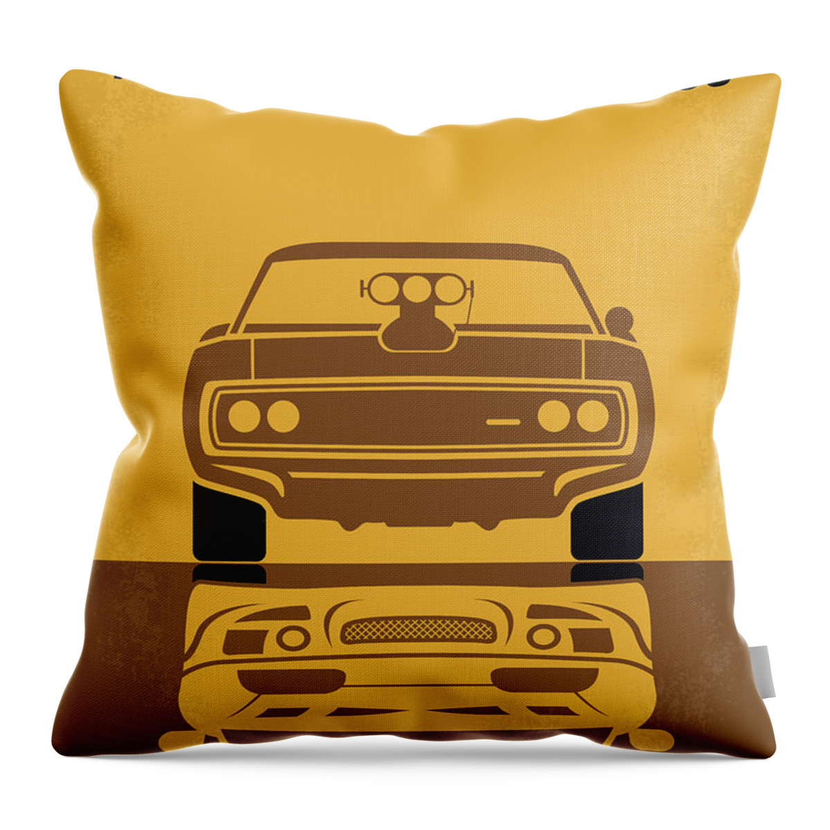 The Fast And The Furious Throw Pillow featuring the digital art No207 My The Fast and the Furious minimal movie poster by Chungkong Art