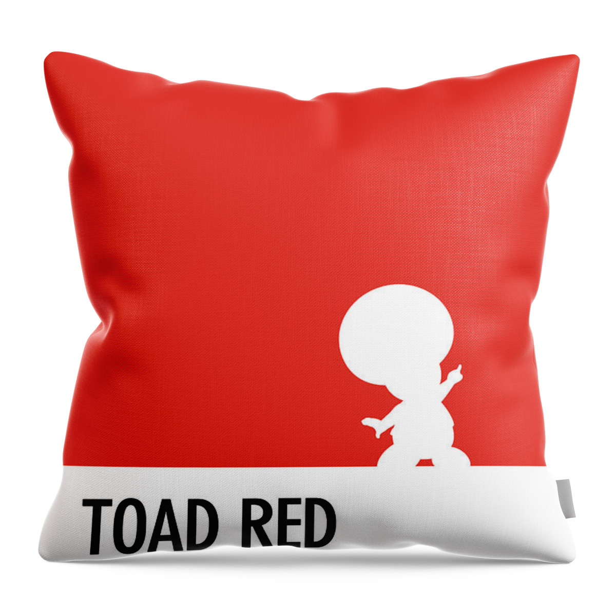 Mario Throw Pillow featuring the digital art No41 My Minimal Color Code poster Toad by Chungkong Art