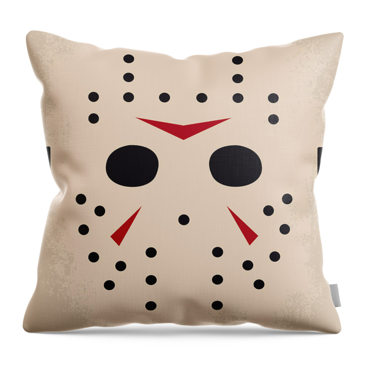 Friday The 13th Throw Pillow featuring the digital art No449 My Friday the 13th minimal movie poster by Chungkong Art