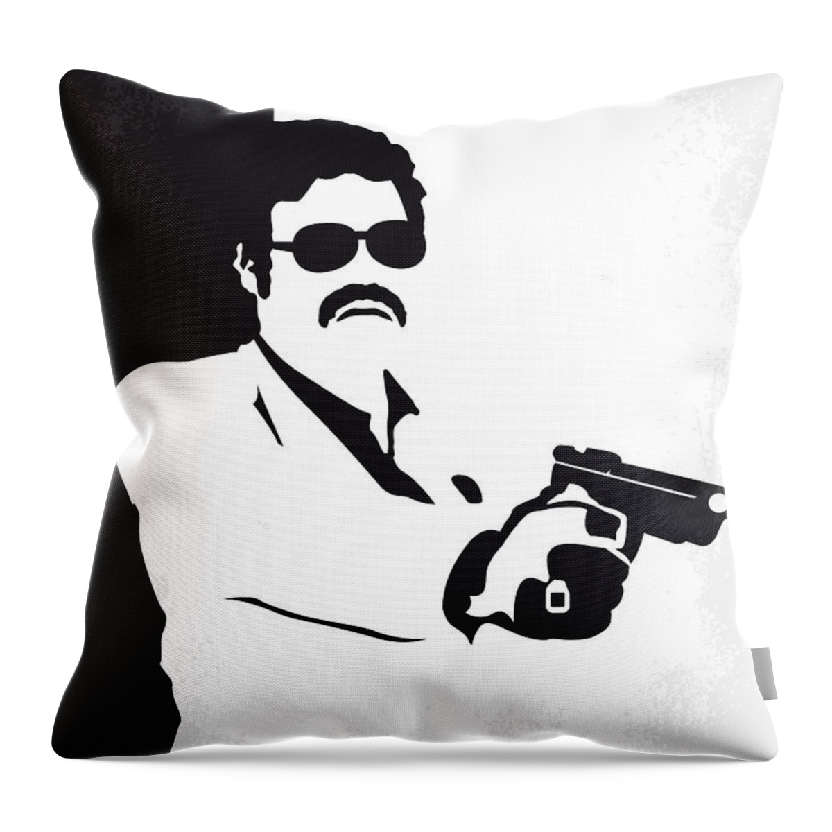 Medellin Throw Pillow featuring the digital art No526 My MEDELLIN minimal movie poster by Chungkong Art