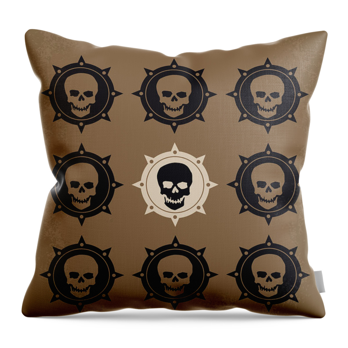 The Skulls Throw Pillow featuring the digital art No662 My The Skulls minimal movie poster by Chungkong Art