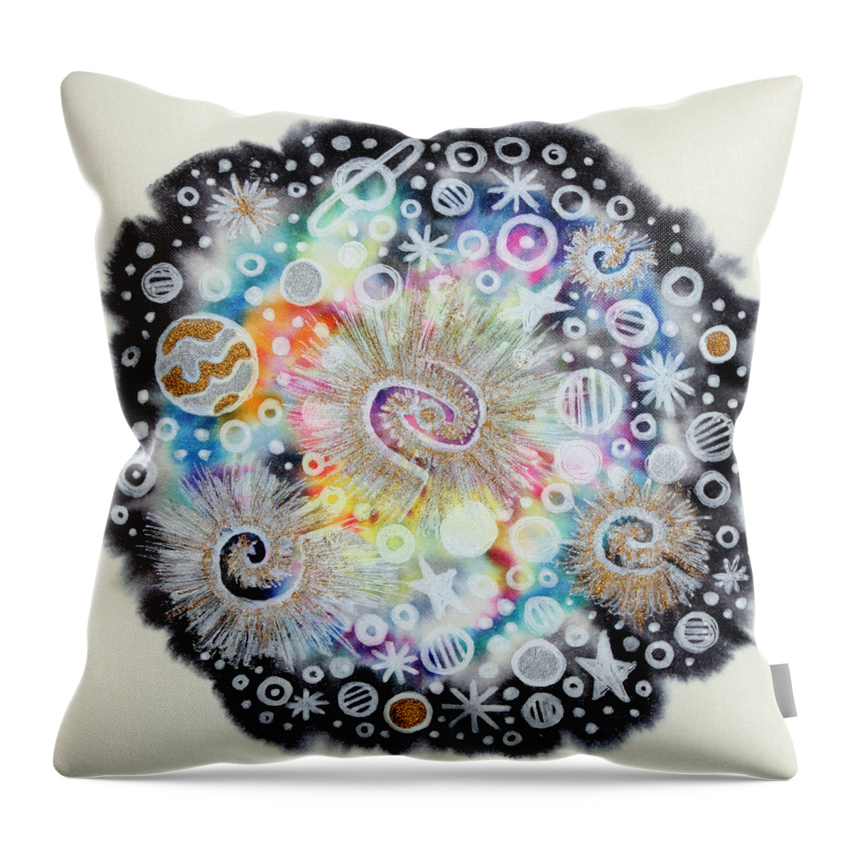 Space Cosmos Universe Galaxy Nebula Planets Comets Asteroids Ufos Shooting Stars Spirals Swirls Meteors Throw Pillow featuring the photograph No.7 by Daniel Icaza