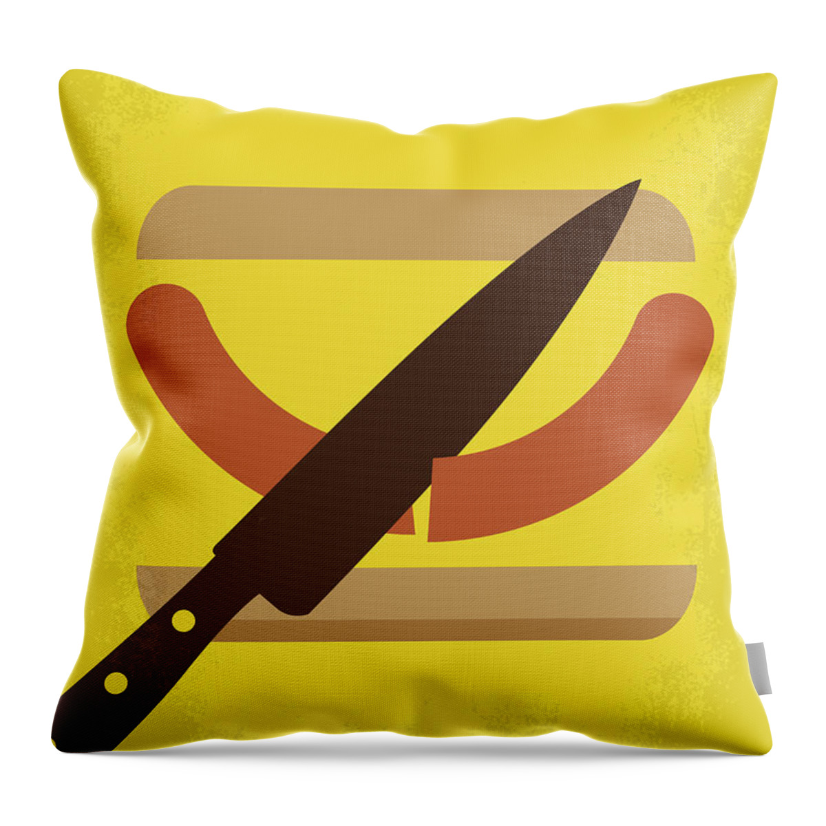 Sausage Party Throw Pillow featuring the digital art No704 My Sausage Party minimal movie poster by Chungkong Art
