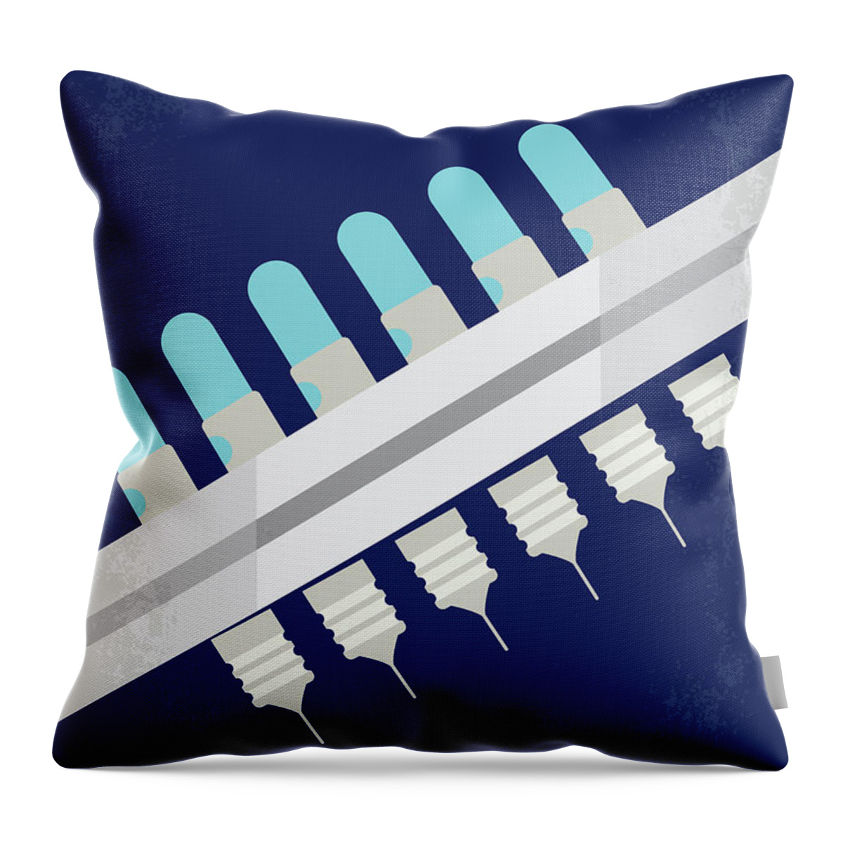 Blade Throw Pillow featuring the digital art No896 My Blade minimal movie poster by Chungkong Art