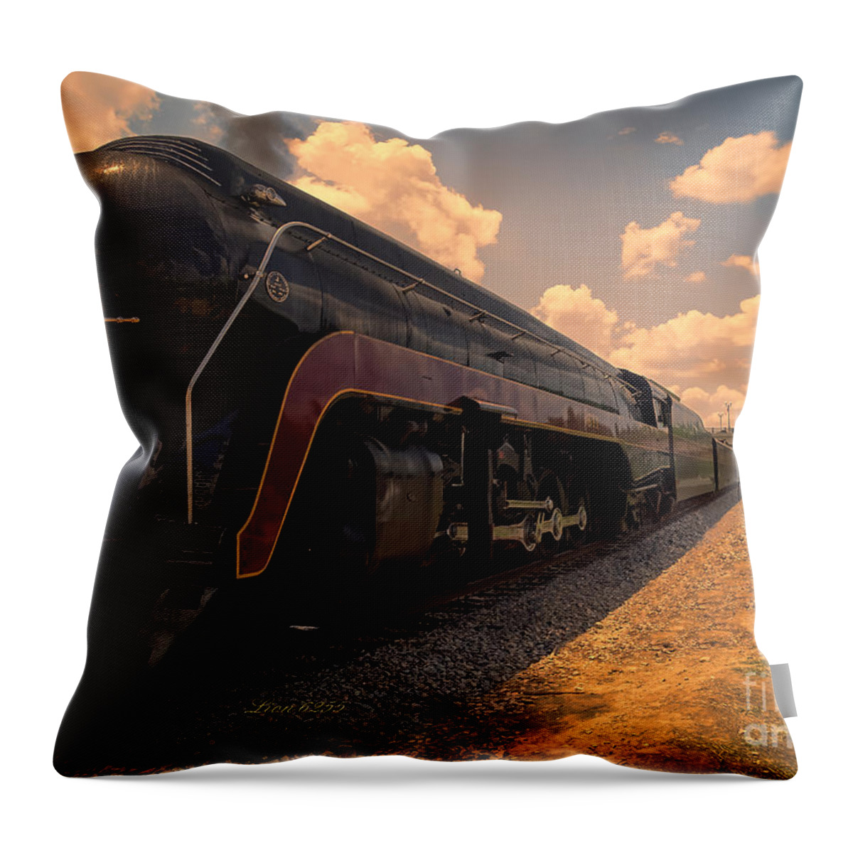 Photoshop Throw Pillow featuring the photograph Norfolk and Western Engine Number 611 by Melissa Messick