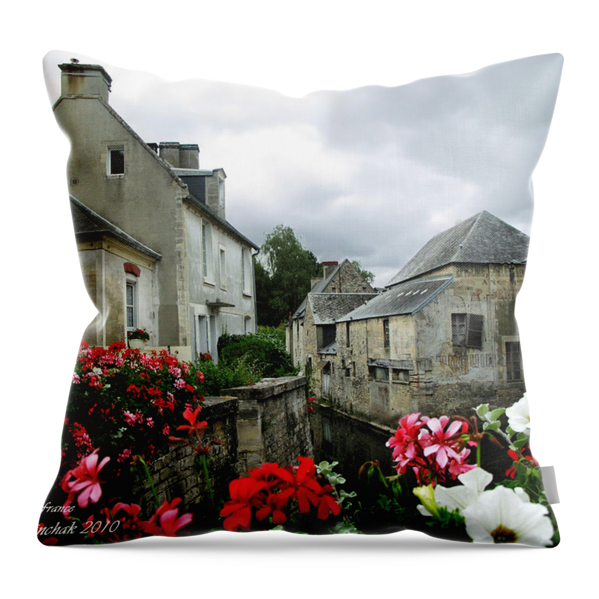 Normandy Throw Pillow featuring the photograph Normandy Arrival by Joan Minchak