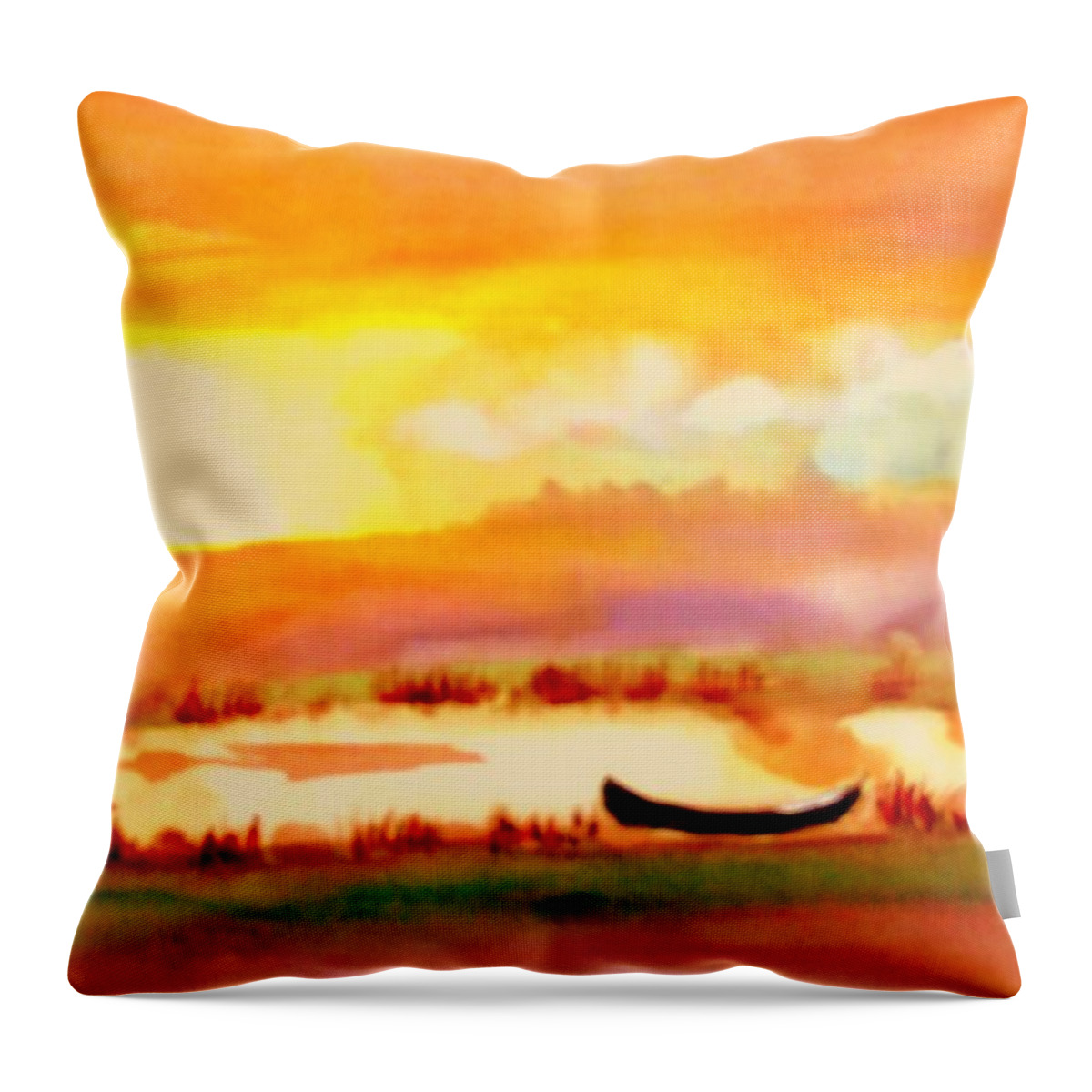 France Throw Pillow featuring the painting Normandy Fields by Rusty Gladdish