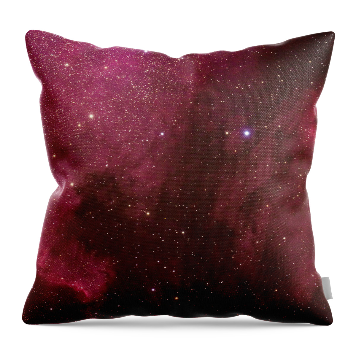 Deep Space Nebula Astrophotography Stars Red Black Canon Throw Pillow featuring the tapestry - textile North American And Pelican Nebulas by Dennis Bucklin