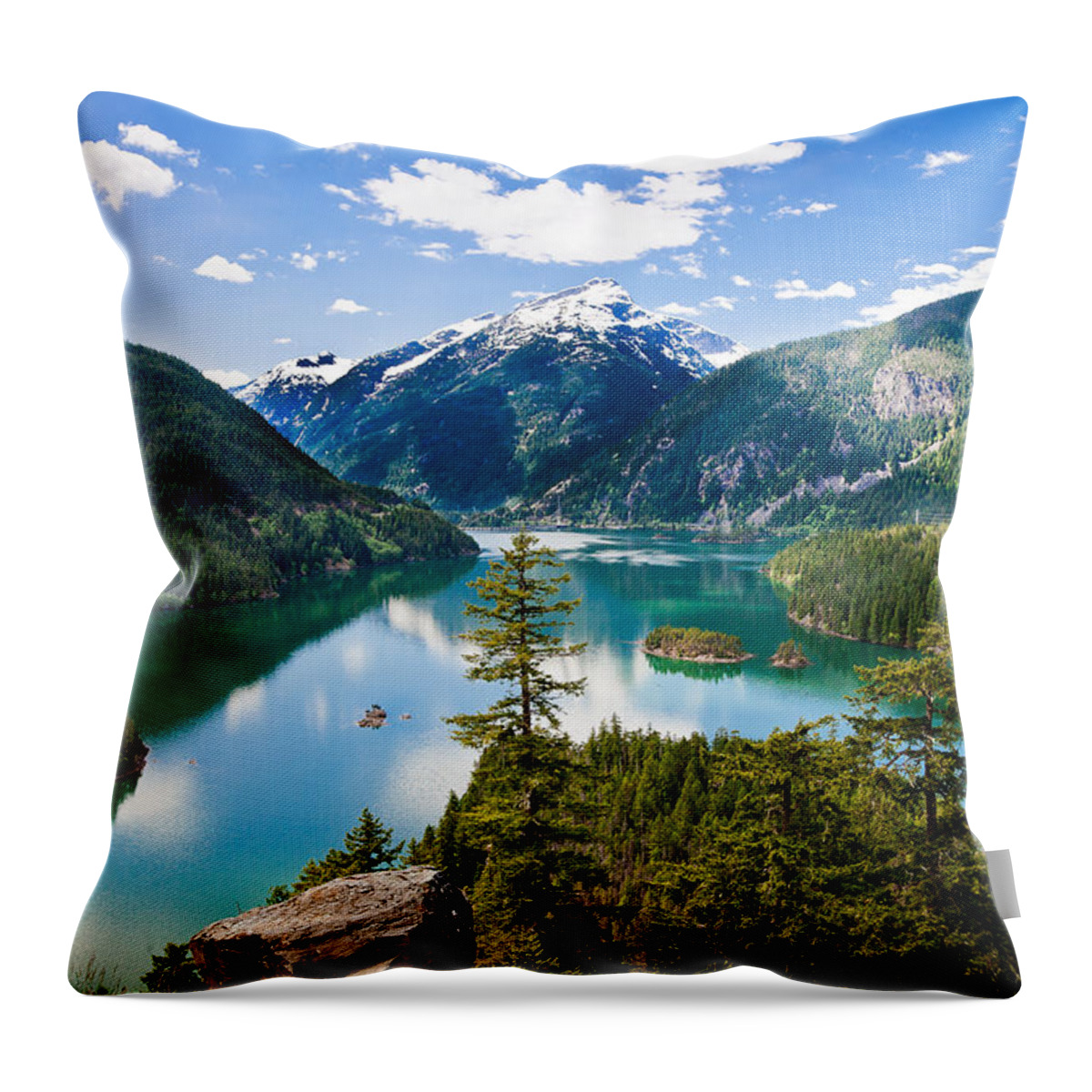 North Throw Pillow featuring the photograph North Cascades by Niels Nielsen