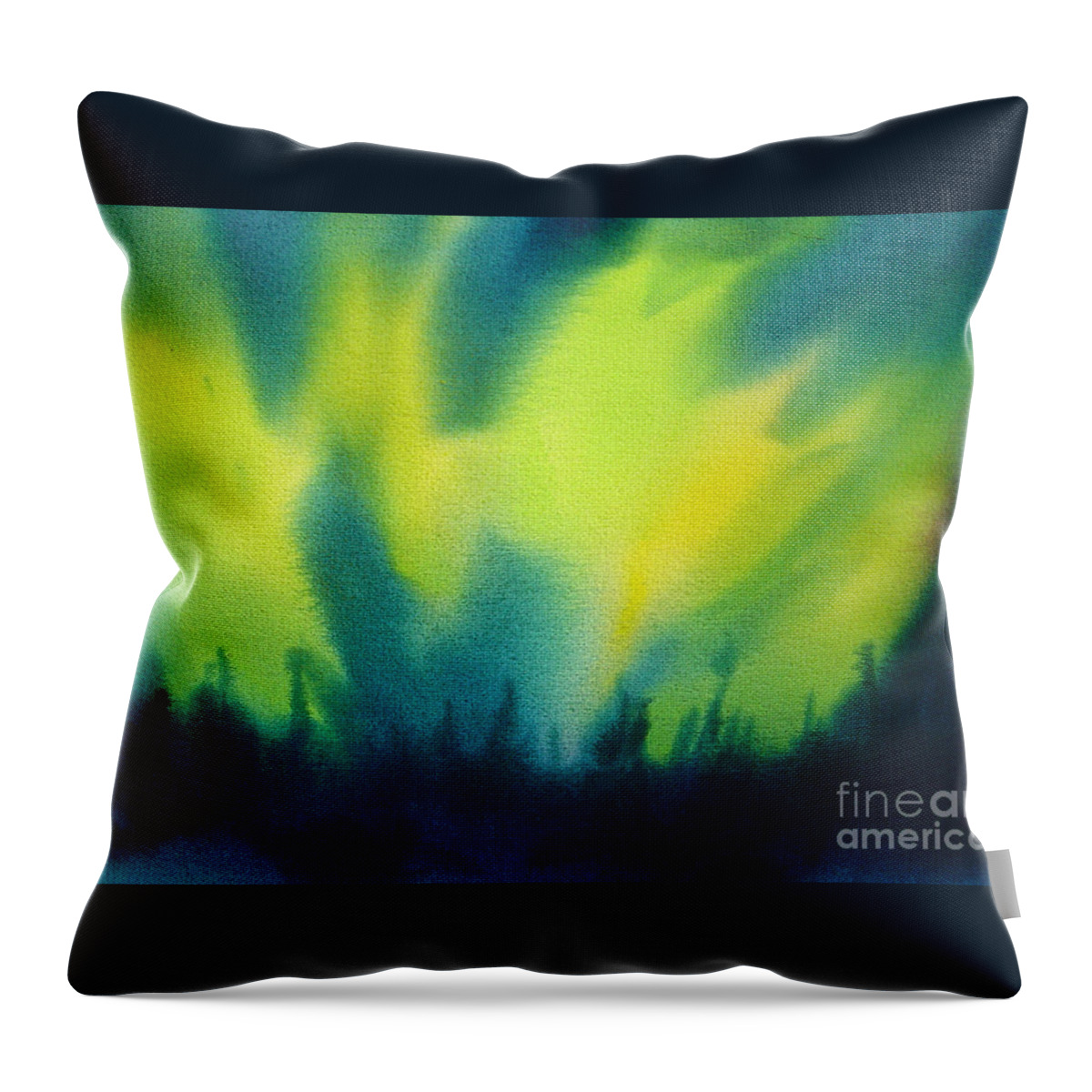 Paintings Throw Pillow featuring the painting Northern Lights I by Kathy Braud