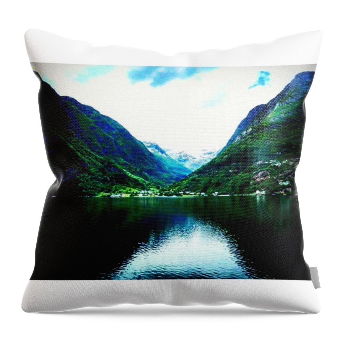 Europe Throw Pillow featuring the photograph Norwegian Lake by Vicki Giannakopoulos