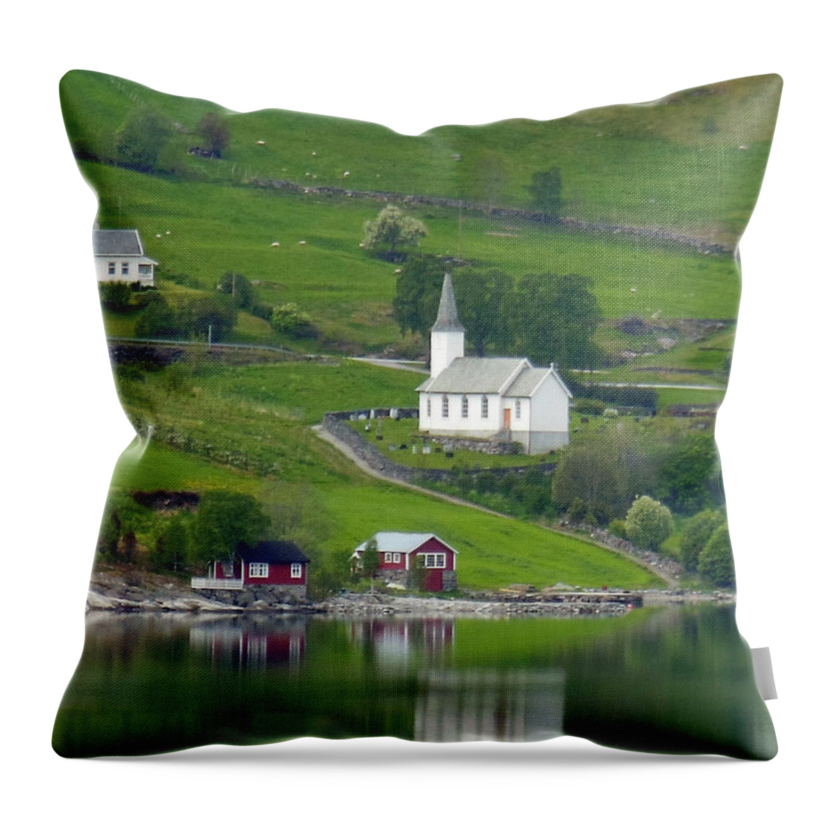 Norway Throw Pillow featuring the photograph Norwegian Church by Susan Lafleur