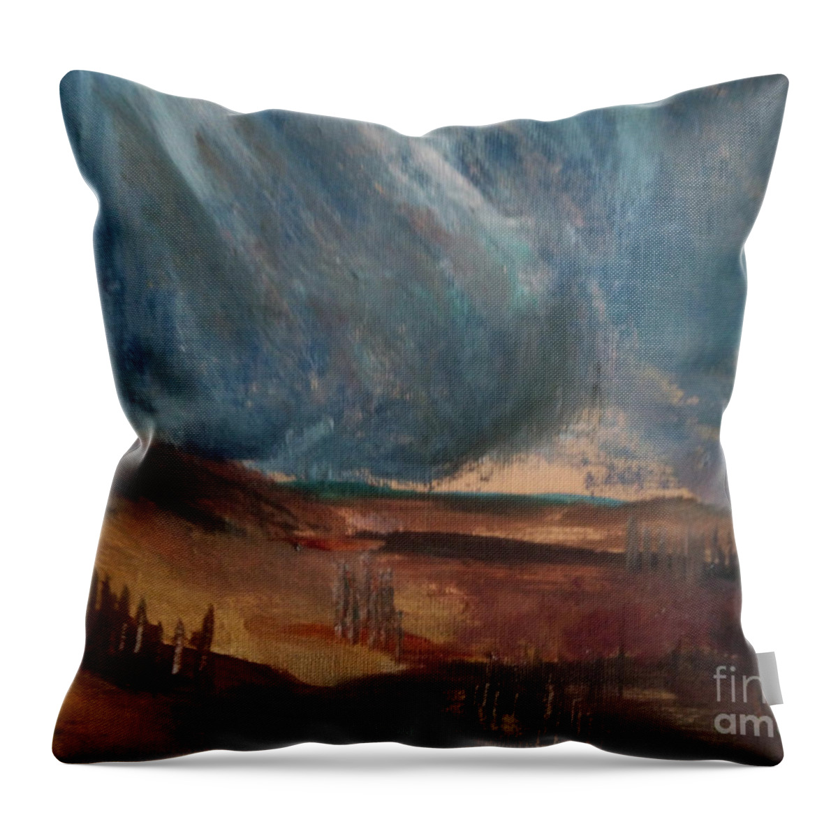 Clouds Throw Pillow featuring the painting Nuages by Trilby Cole