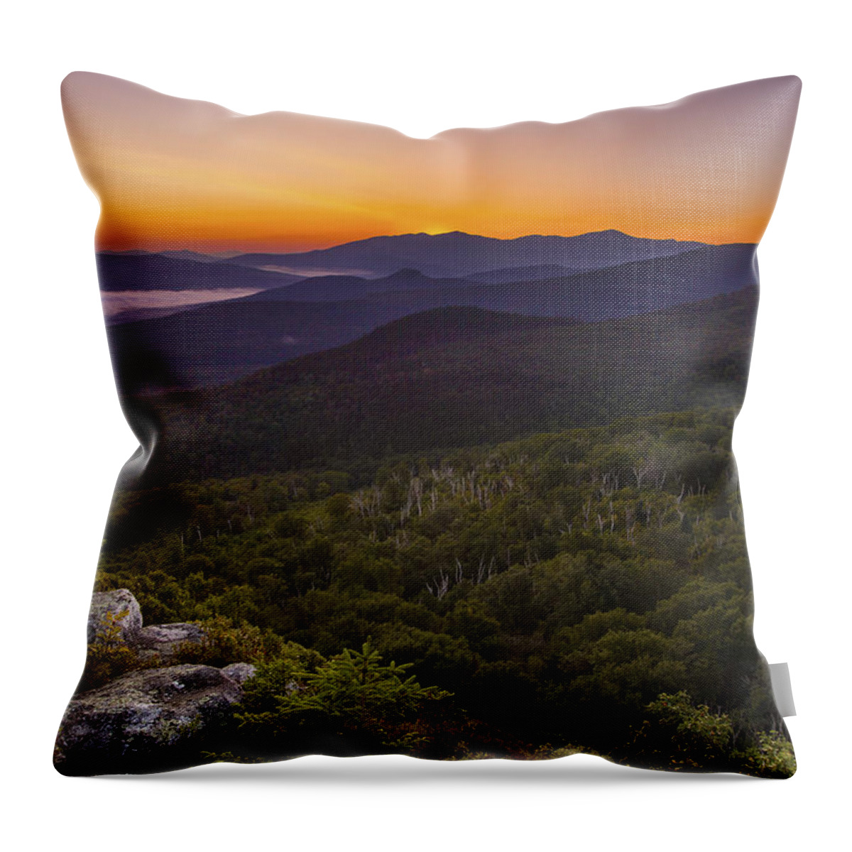 Nubble Throw Pillow featuring the photograph Nubble Sunrise by White Mountain Images