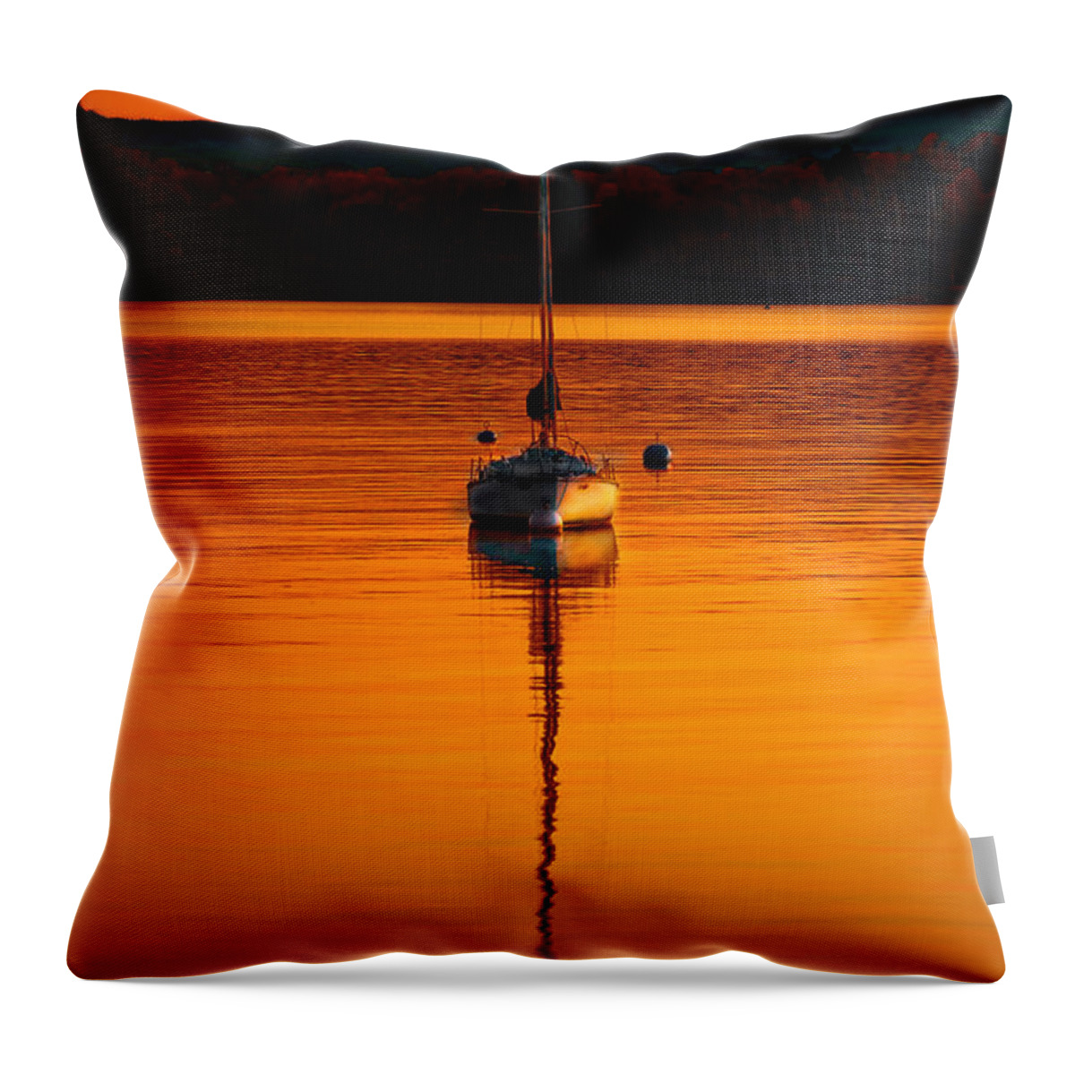 Windermere Throw Pillow featuring the photograph Nuclear Sunset by Meirion Matthias