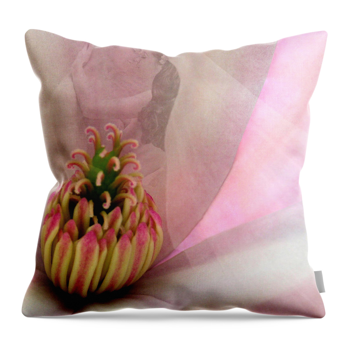 Fleurotica Art Throw Pillow featuring the digital art Nuptial by Torie Tiffany