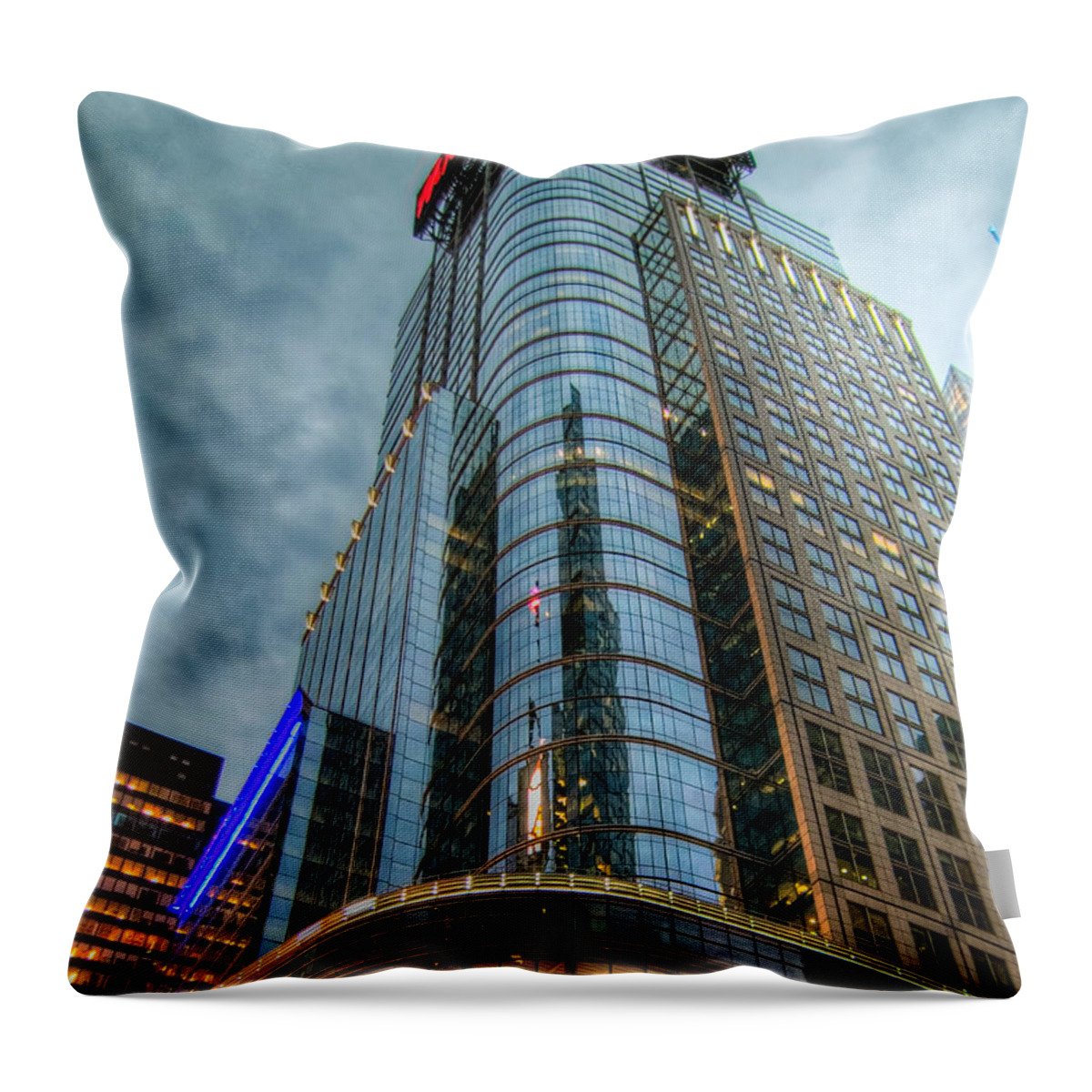 Hdr Throw Pillow featuring the photograph Ny Ny by Ross Henton