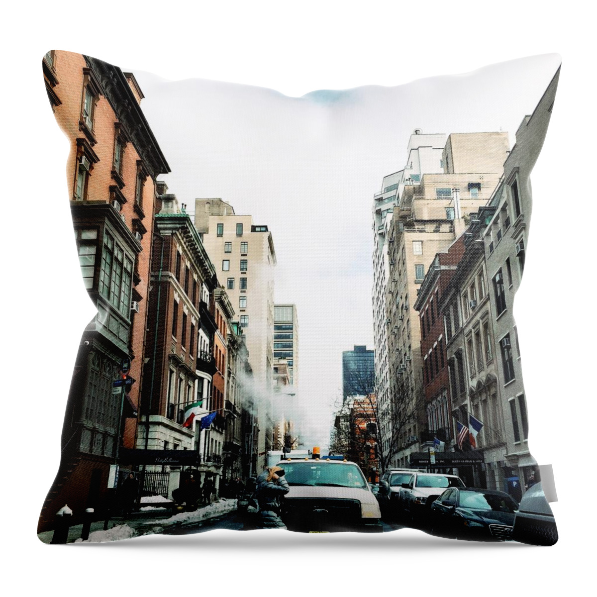 New York City Throw Pillow featuring the photograph NYC Upper East Side by Sophie Jung