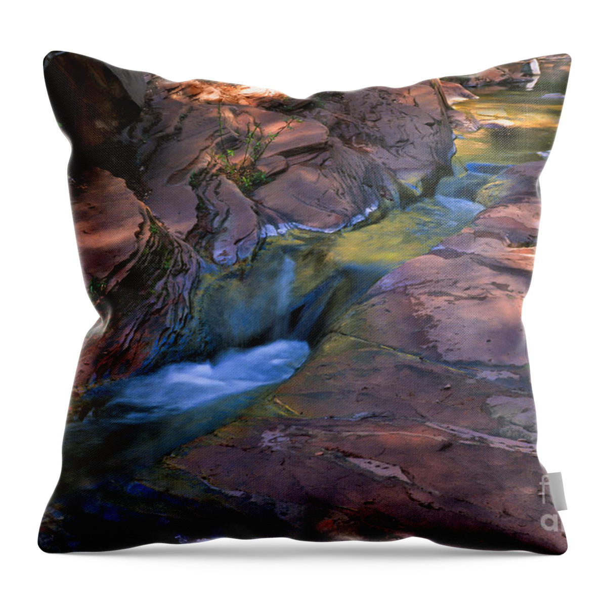 Southwest Throw Pillow featuring the photograph Oak Creek Canyon Splendor by Sandra Bronstein