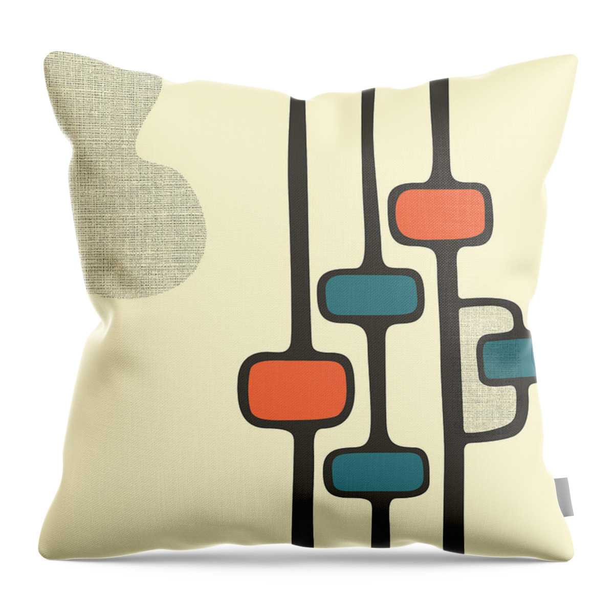 Pattern Throw Pillow featuring the digital art Observe - 1 by Finlay McNevin